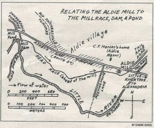 Relating Aldie Mill to its mill race