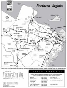 Map of Loudoun County and its Civil War battles