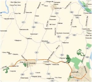 Map of Northwestern Loudoun County